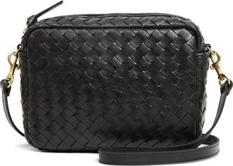 Clare Vivier Midi Sac Woven Crossbody Bag in Black at Nordstrom