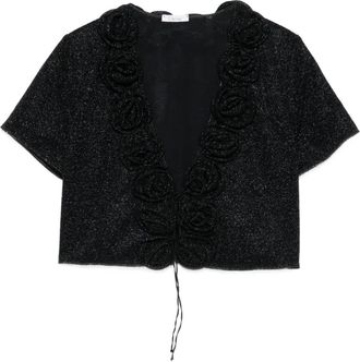 Oséree Top con decorazione - Nero