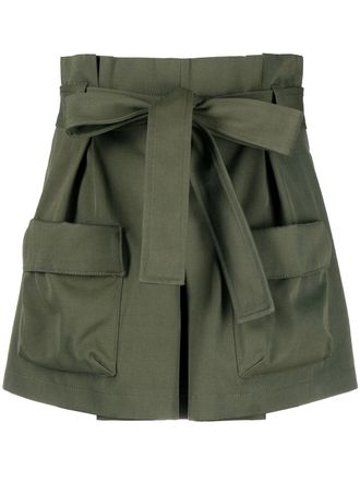 Red Valentino belted cargo shorts - Green