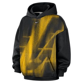 Nike Mens Los Angeles Lakers Standard Issue Fleece Basketball Hoodie in Black | IQ2519-010