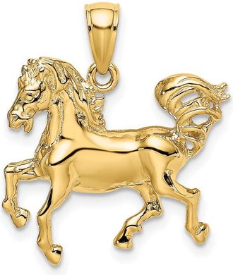 Diamond2Deal 10k Yellow Gold 2-D Horse Charm