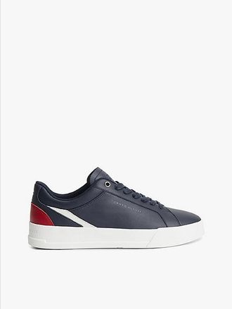 Tommy Hilfiger Signature Colour-Blocked Leather Court Trainers