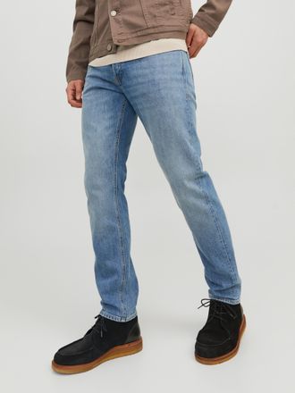 Jack & Jones Tapered-fit-Jeans JACK & JONES JJIMIKE JJORIGINAL CJ SN, Herren, Gr. 29, L&auml;nge 30, blau (blau denim), Denim/Jeans, Obermaterial: 99% Baumwolle, 1% Ela