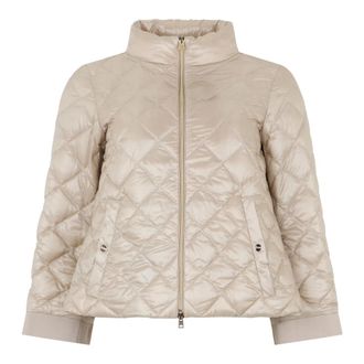 Herno Winter Jackets, female, Beige, Size: 2XS Quilted Nylon Jacket