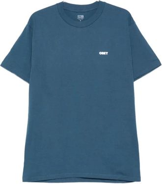 Obey Exclamation Classic T-Shirt - Heren - T-shirts - Blauw - M - Katoen - Tops