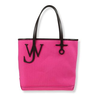 J.W.Anderson Tote Bags, female, Pink, Size: ONE SIZE Small Anchor Canvas & Leather Tote
