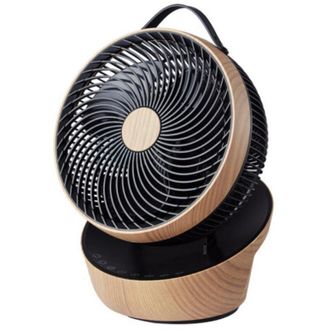 Fabrilamp Ventilador Sobremesa Petirrojo Negro/madera 25w 12vel 3asp Motor Dc Remoto,temporizador 36,3x27,5x24,8cm