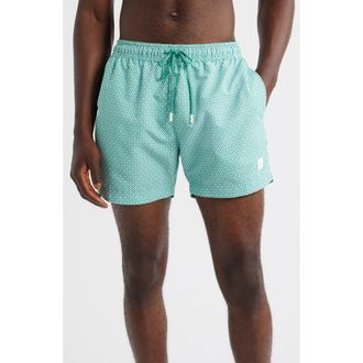 BOSS Vibe Swim Trunks in Bright Green at Nordstrom, Size Large
