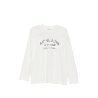 Anine Bing Logo-print Long-sleeve T-shirt
