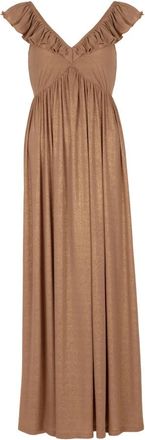 Freebird by Steven Domena Dress - Dames - Maxi kleedjes - Bruin - XL - Kleedjes