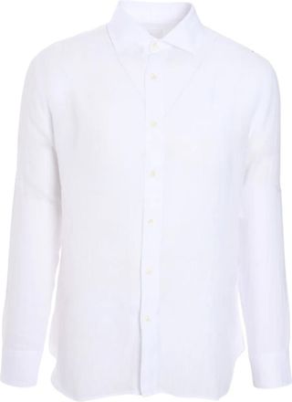 120% Lino Camicia in lino - Bianco