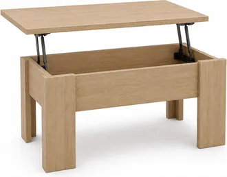 Home Heavenly Home Heavenly - Mesa De Centro Elevable Premier 4, Moderna Con Almacenaje Oculto, 100x52x45/58 Cm. Color: Roble