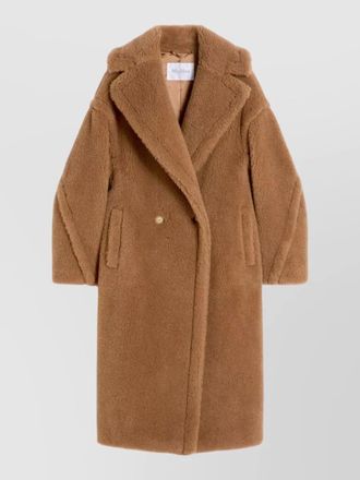 Max Mara long double breasted jacket notched lapels pockets