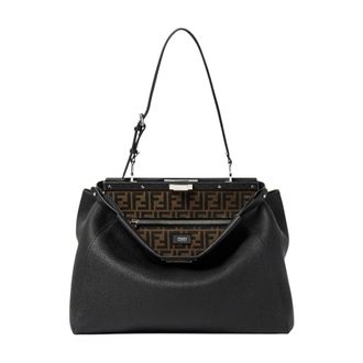 Fendi My Peekaboo Large - Dames - Schoudertassen - Zwart - ONE Size - Leer - Tassen