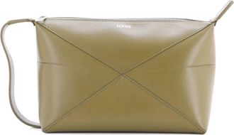 Loewe Puzzle Fold Wash Bag Leather pouch - Groen