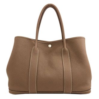 Herm&egrave;s Garden Etoupe Gray Negonda Leather Tote Bag (Pre-Owned)
