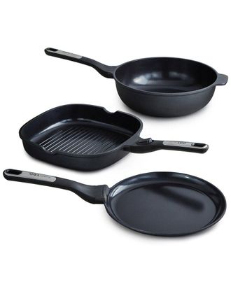 Berghoff Berghoff Leo Phantom 3Pc Nonstick Ceramic Specialty Cookware Set