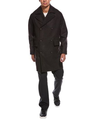 Officine G&eacute;n&eacute;rale Malone Houndstooth Wool Coat