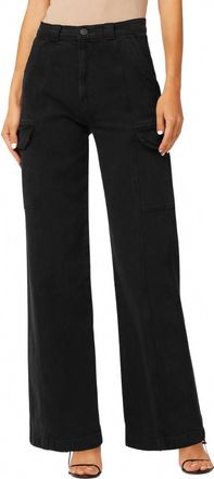 Hudson Womens High Rise Wide Leg Cargo Pant In Black