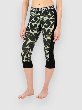 Mons Royale Merino Cascade Flex 3/4 Legging Funktionshose gr&uuml;n
