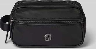 HUGO BOSS Kulturtasche mit Logo-Applikation Modell ICON in Black, Größe 1