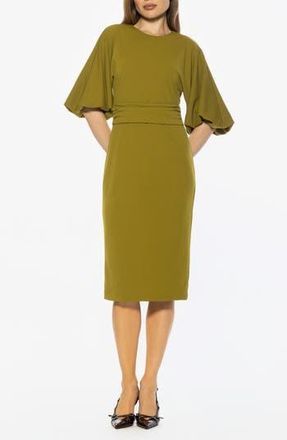 Alexia Admor Auden Sheath Midi Dress in Sage at Nordstrom Rack, Size X-Small