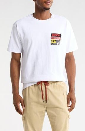 Rvca Resto Services Graphic T-Shirt in White at Nordstrom Rack, Size Xx-Large