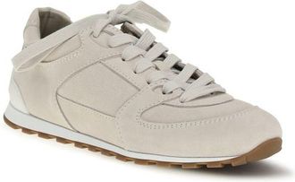 Brunello Cucinelli Womens Beige Calf Leather Bos Taurus Low Top Sneakers