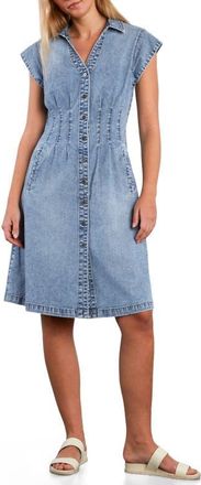 Wash Lab Denim Perfect Pleats Denim Dress in Denim Dream at Nordstrom, Size X-Large