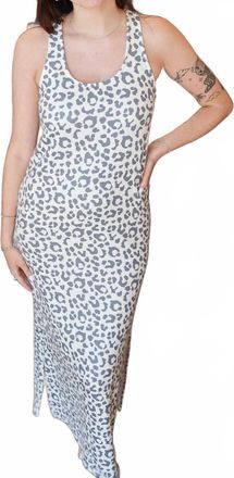 PJ Salvage Life Leopard Midi Dress In Ivory