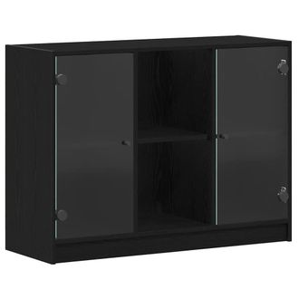 Berkfield Home Sideboard Black Oak 102x37x75, 5 cm Engineered Wood