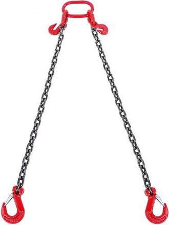 OEM Eslinga De Cadena De Elevaci&oacute;n 2 Cadenas Con Ganchos Y Ajustadores 10mm X 180cm Carga De 5000 Kg G80 Para Carretilla Elevadora, Polipasto Motorizado, 