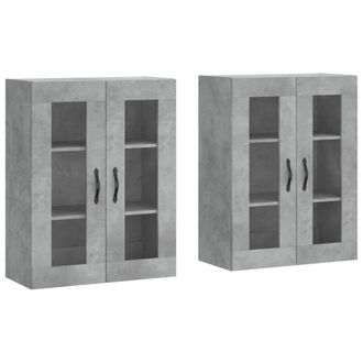 Berkfield Home Wall Mounted Cabinets 2 pcs Concrete Grey Engineered Wood