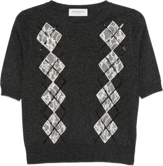 Ermanno Scervino sequin-embellished sweater - women - Fabric - 40 - Grey