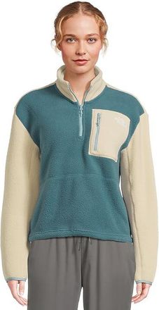 The North Face Yumiori 1/4 Zip Womens Coat Space/Gravel/Blue Eclipse : 2XL, Fleece/Polyester
