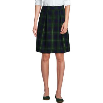 Lands End School Uniform Plaid Skort Top of Knee in Hunter/classic Navy Plaid at Nordstrom, Size 10