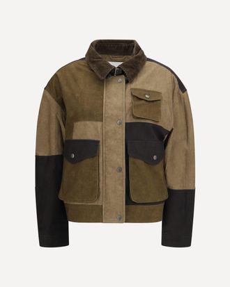 Isabel Marant Giacca Risla in cotone con finiture in velluto a coste Woman 36