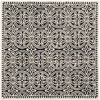 Safavieh Alfombra lana negro/beige 122 x 122 cm