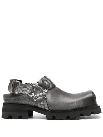 Acne Studios 45mm leather harness mules - Black