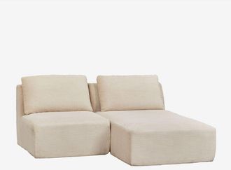 Sklum Divano componibile chaise longue destro 2 pezzi in velluto a coste sottovuoto Temple SKLUM