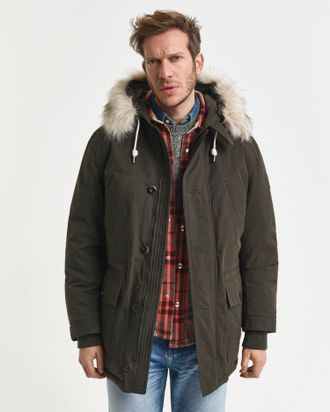 GANT Men Padded Parka (XXL) DARK MOSS GREEN