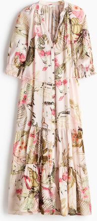 H&M Midikleid mit Bindeg&uuml;rtel - Orange