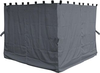 Quick-Star Quick-star - 4 Seitenteile F&uuml;r Pavillon Nizza 3x3m Seitenwand Grau