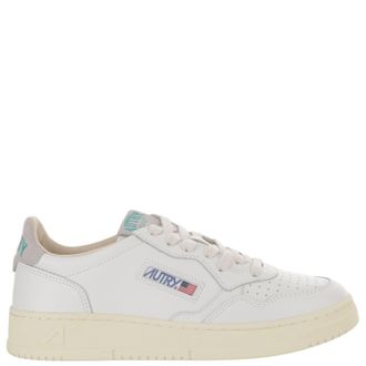 Autry White Suede Heel Leather Sneakers