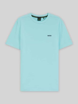 HUGO BOSS Regular Fit T-Shirt aus Baumwoll-Mix in Aqua, Gr&ouml;&szlig;e XXXL