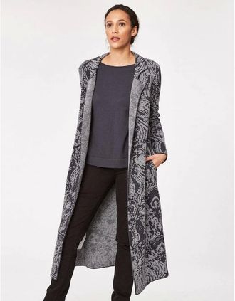 Thought Womens Thought Clothing Musso Organic Wool Womens Long Throw - Grey/Silver - Size: 12