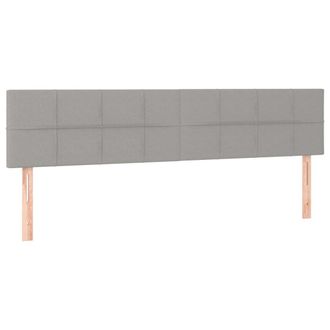 vidaXL Cabeceros 2 Unidades De Tela Gris Claro 80x5x78/88 Cm Vidaxl