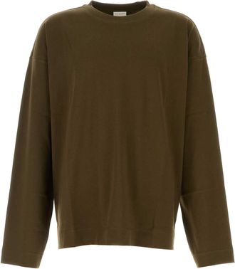 Dries Van Noten Khaki Cotton Hegland Oversize T Shirt