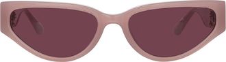 Linda Farrow TOMIE LFL1426 C3 Womens Sunglasses Purple Size 57