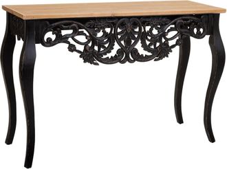 Wanderlust Deco Recibidor de madera negro 111x40x77